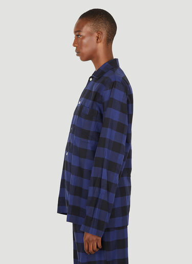 Gingham Classic Pyjama Shirt Tekla Gingham Classic Pyjama Shirt Blue tek0350019