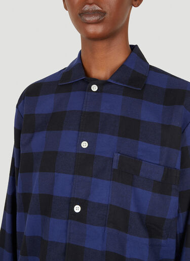 Gingham Classic Pyjama Shirt Tekla Gingham Classic Pyjama Shirt Blue tek0350019