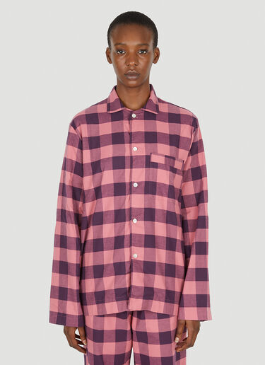 Gingham Classic Pyjama Shirt Tekla Gingham Classic Pyjama Shirt Pink tek0350020