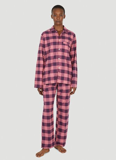 Gingham Classic Pyjama Shirt Tekla Gingham Classic Pyjama Shirt Pink tek0350020