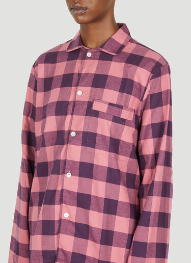 Gingham Classic Pyjama Shirt Tekla Gingham Classic Pyjama Shirt Pink tek0350020