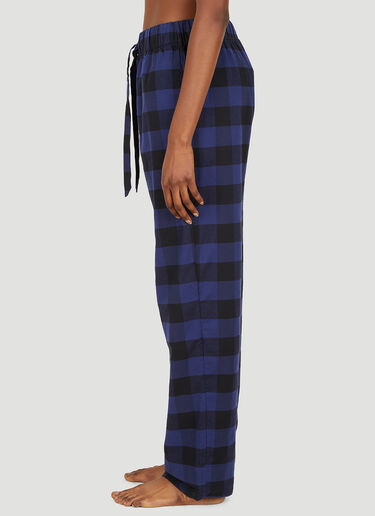 Drawstring Gingham Sleep Pants Tekla Drawstring Gingham Sleep Pants Blue tek0350021