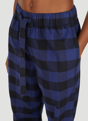 Drawstring Gingham Sleep Pants Tekla Drawstring Gingham Sleep Pants Blue tek0350021