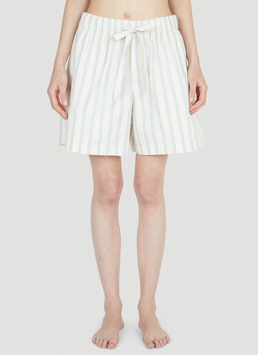Stripes Shorts Tekla Stripes Shorts Blue tek0352007