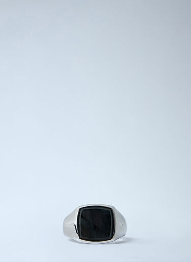 Tom Wood Kay Ring Larvikite Black tmw0362004