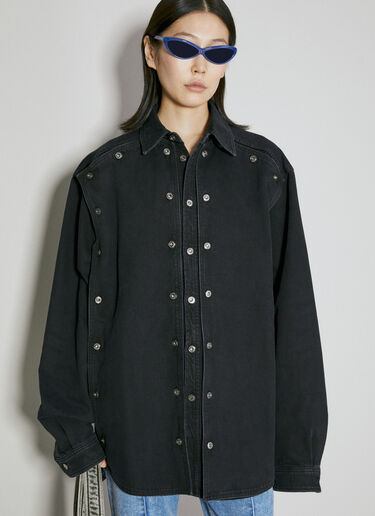 Evergreen Snap Off Denim Shirt Y/Project Evergreen Snap Off Denim Shirt Black ypr0354003