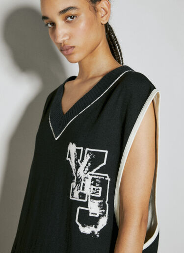 Logo Knit Vest Y-3 Logo Knit Vest Black yyy0354004