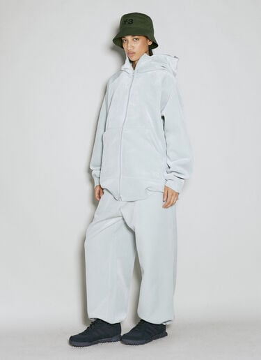 Y-3 Velvet Hooded Sweatshirt Grey yyy0354029