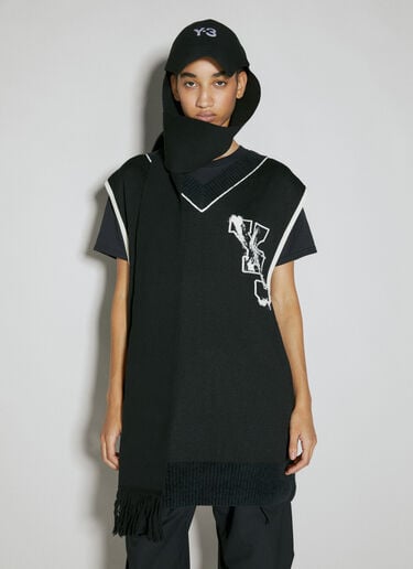 Y-3 撞色徽标棒球帽配围巾 黑色 yyy0354036