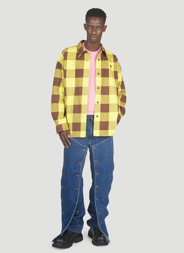 加衬格纹外套式衬衫 Acne Studios 加衬格纹外套式衬衫 黄色 acn0151011