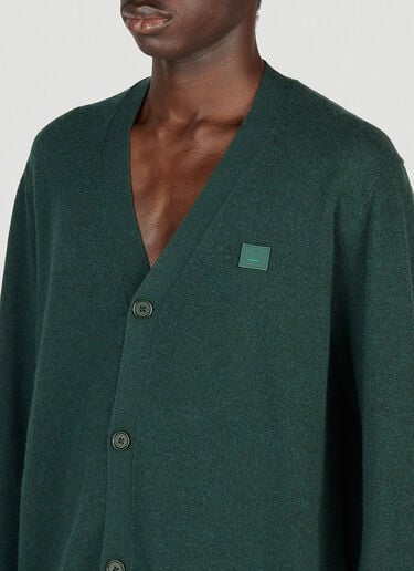 方脸贴饰针织开衫 Acne Studios 方脸贴饰针织开衫 绿色 acn0153056