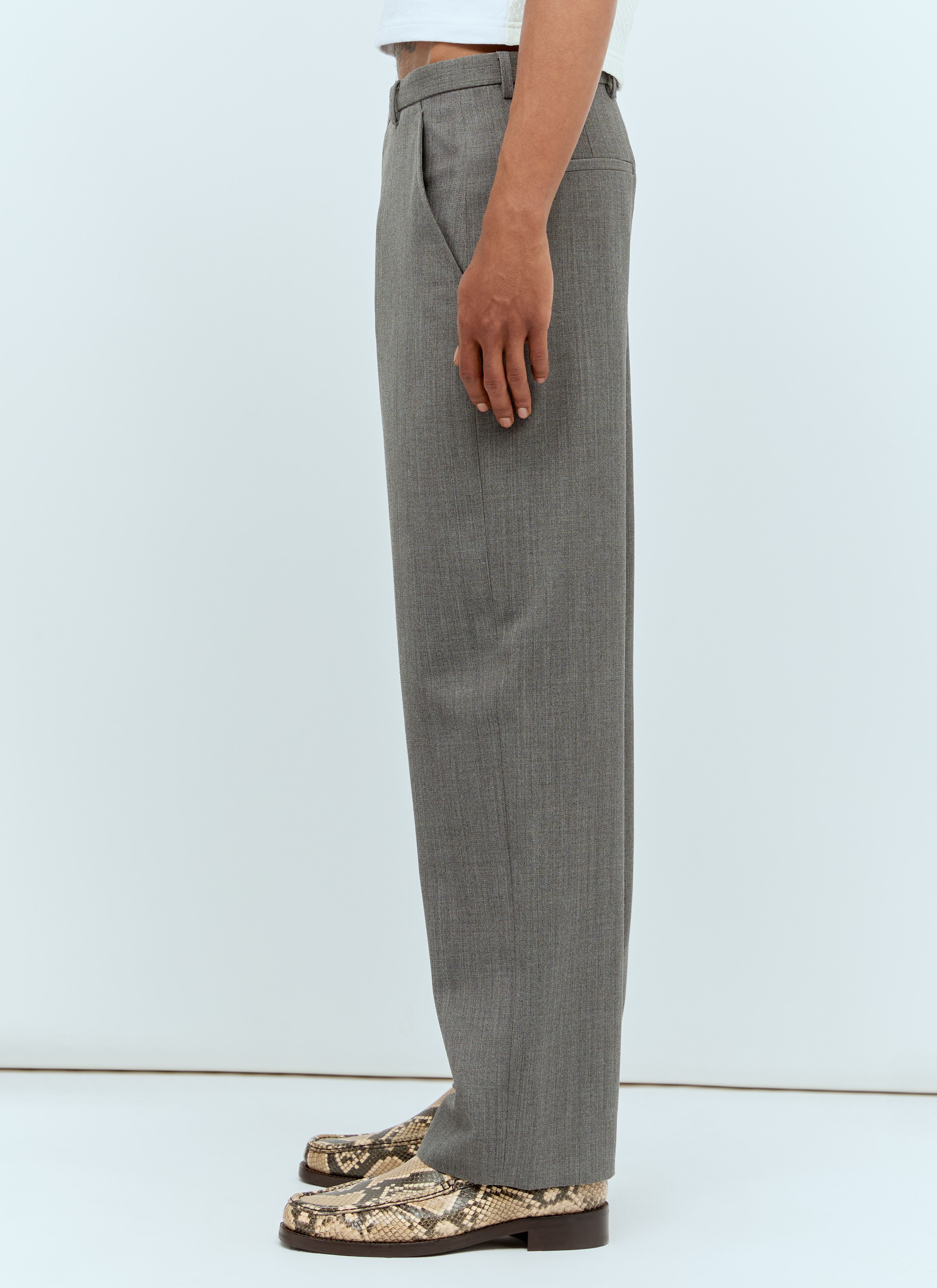 Acne Studios TAILORED TROUSERS ワイドスラックス Acne Studios - テーラードトラウザーズ - ブラック