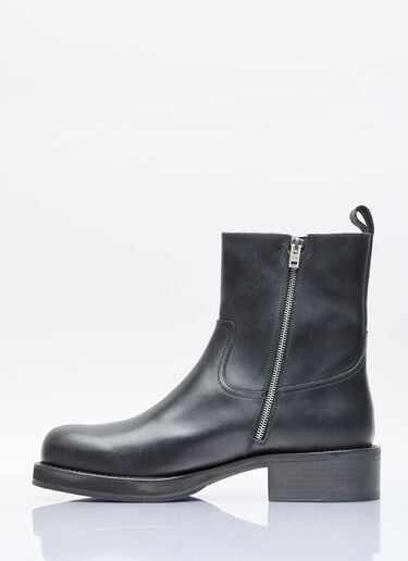 Acne Studios 가죽 왁스 마감 부츠 블랙 acn0156038