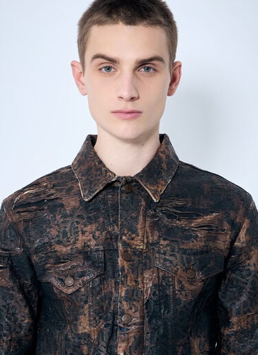 디스트레스트 모노그램 데님 재킷 Acne Studios 디스트레스트 모노그램 데님 재킷 브라운 acn0160005