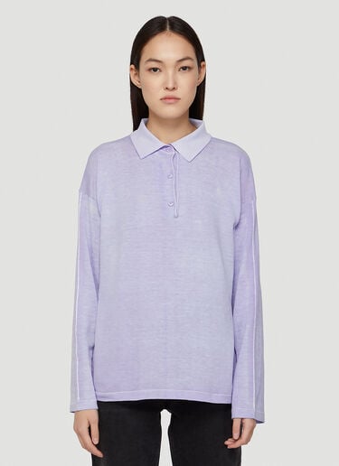 롱 슬리브 폴로 셔츠 Acne Studios 롱 슬리브 폴로 셔츠 퍼플 acn0248013