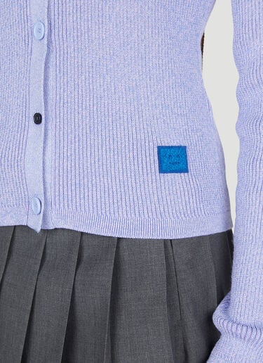 リブニットカーディガン Acne Studios リブニットカーディガン パープル acn0251023