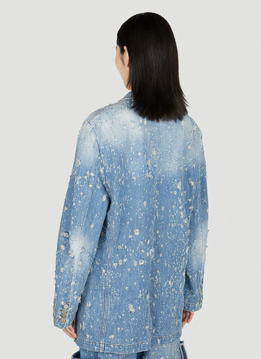 Acne Studios 디스트레스트 데님 블레이저 블루 acn0252047