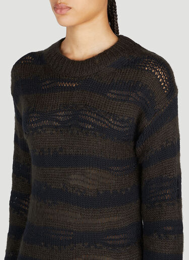 Acne Studios 래더 니트 미디 드레스 브라운 acn0253027