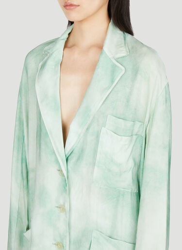 Marbel Print Oversized Pyjamas Shirt Acne Studios Marbel Print Oversized Pyjamas Shirt Green acn0254028