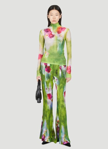 花卉印花喇叭裤 Acne Studios 花卉印花喇叭裤 绿色 acn0254034
