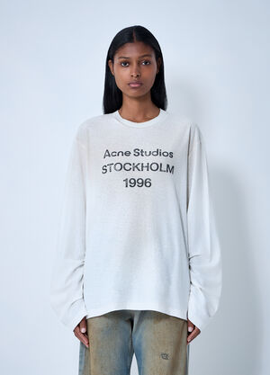 Acne Studios 徽标图案 T 恤 白色 acn0262032