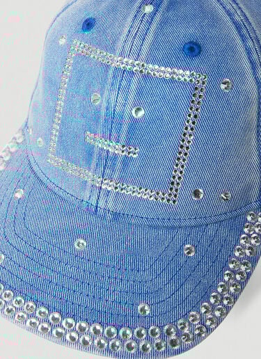 Acne Studios 方脸贴饰棒球帽 蓝色 acn0353015