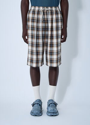 Acne Studios Check Shorts Beige acn0361003