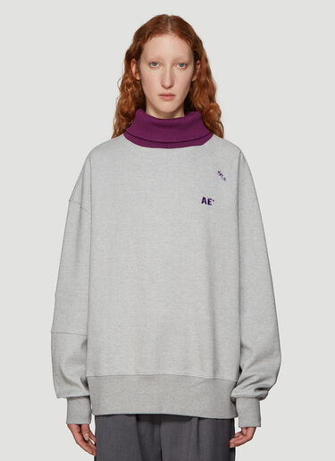 Man to Man Knitted-Neck Sweatshirt Ader Error Man to Man Knitted-Neck Sweatshirt Grey adr0238012