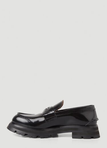 Scalloped Tongue Penny Loafers Alexander McQueen Scalloped Tongue Penny Loafers Black amq0147044