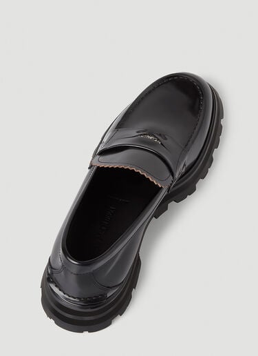 Scalloped Tongue Penny Loafers Alexander McQueen Scalloped Tongue Penny Loafers Black amq0147044