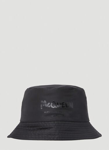 Graffiti 徽标渔夫帽 Alexander McQueen Graffiti 徽标渔夫帽 黑色 amq0151081