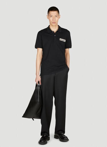 로고 패치 폴로 셔츠 Alexander McQueen 로고 패치 폴로 셔츠 블랙 amq0152008