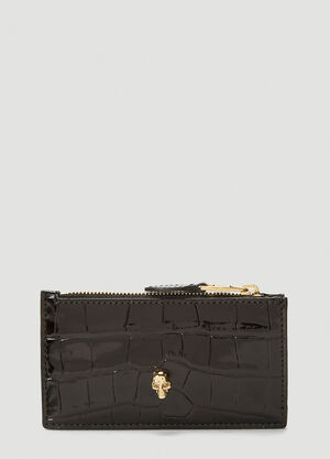 Alexander McQueen Zipped Leather Small Pouch Black amq0241012