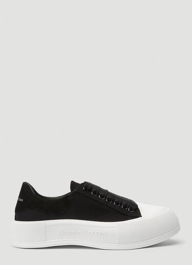 Deck Lace-Up Plimsoll Sneakers Alexander McQueen Deck Lace-Up Plimsoll Sneakers Black amq0244027