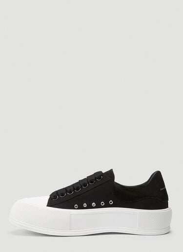 Deck Lace-Up Plimsoll Sneakers Alexander McQueen Deck Lace-Up Plimsoll Sneakers Black amq0244027