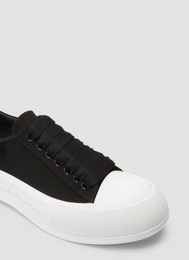 Deck Lace-Up Plimsoll Sneakers Alexander McQueen Deck Lace-Up Plimsoll Sneakers Black amq0244027