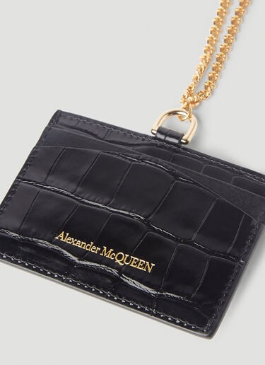 Alexander McQueen Chain Card Holder Black amq0245034