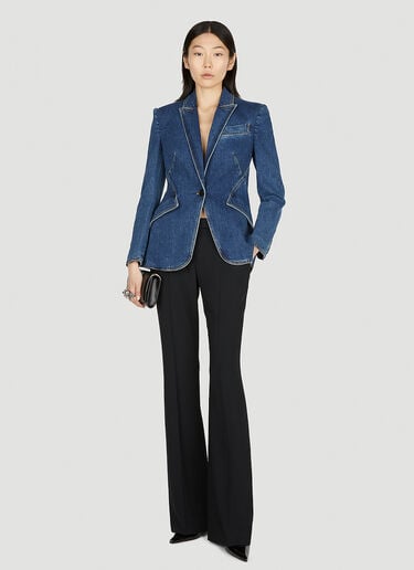 单排扣牛仔西装外套 Alexander McQueen 单排扣牛仔西装外套 蓝 amq0251087