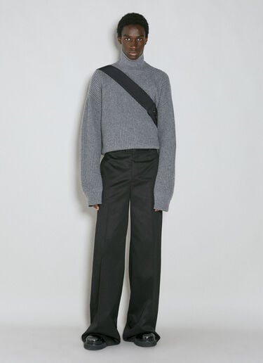 Ann Demeulemeester 게인하르트 하이넥 오버사이즈 스웨터 그레이 ann0154011