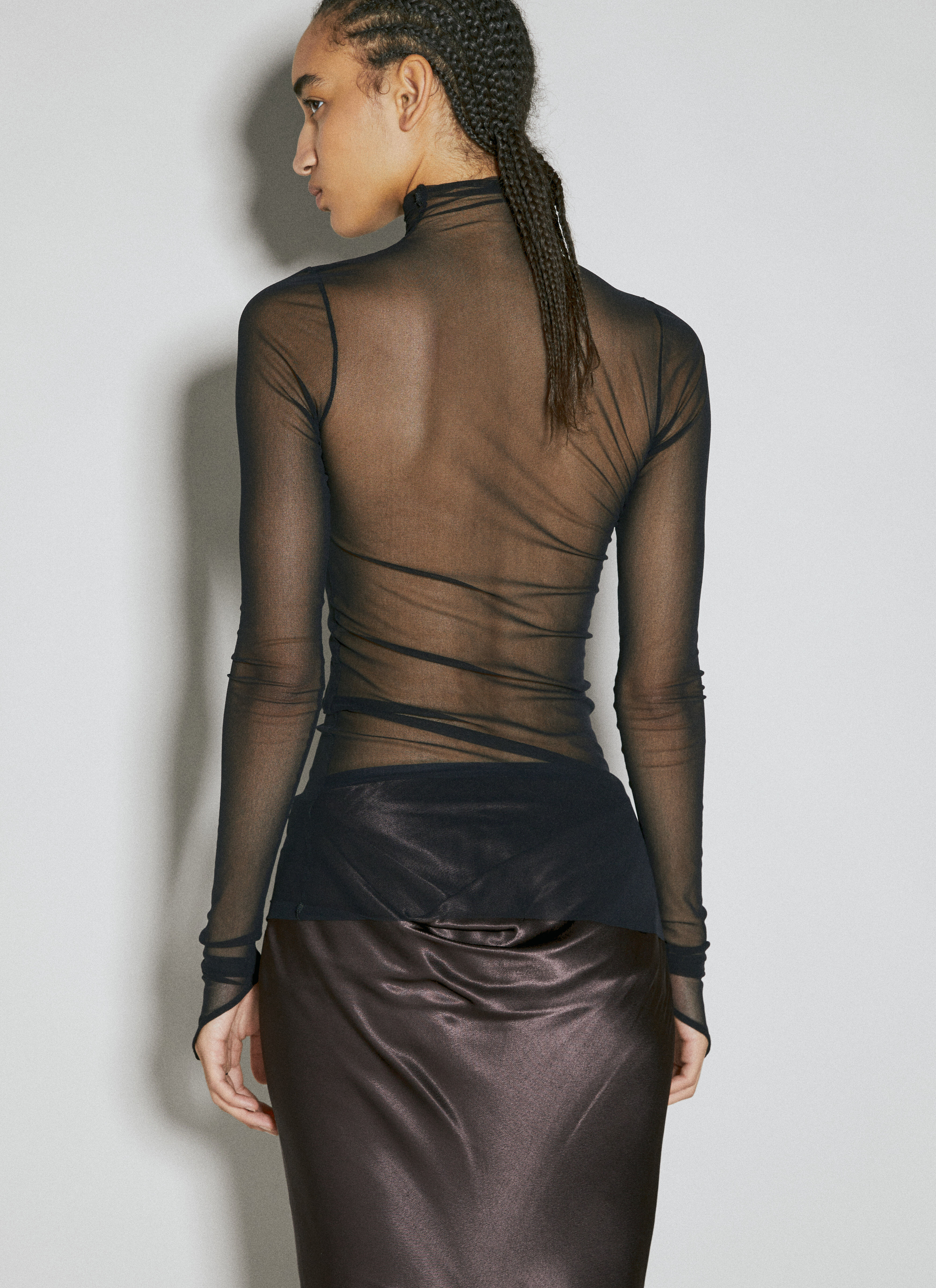 Ann Demeulemeester Women's' Zenia Long Sleeve High Neck Top