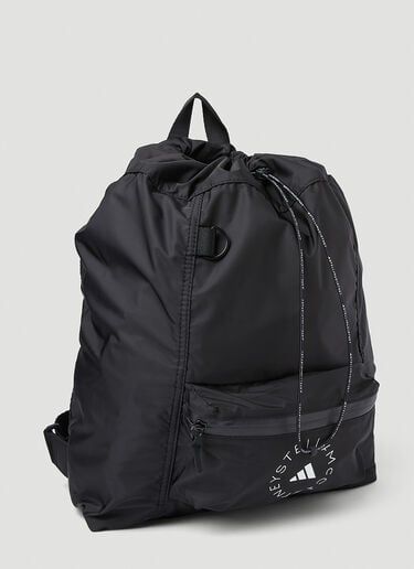 로고 프린트 백팩 adidas by Stella McCartney 로고 프린트 백팩 블랙 asm0251037