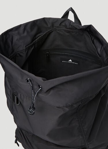 로고 프린트 백팩 adidas by Stella McCartney 로고 프린트 백팩 블랙 asm0251037