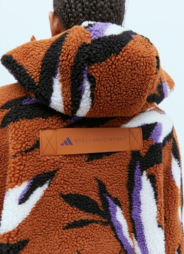 adidas by Stella McCartney 후드 자카드 플리스 재킷 오렌지 asm0254028