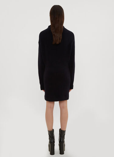 Asymmetrical Neck Sweater Dress Atlein Asymmetrical Neck Sweater Dress Navy atl0234012