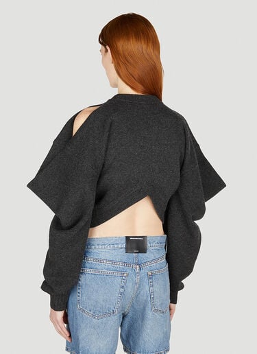 인버티드 크롭 스웨터 Alexander Wang 인버티드 크롭 스웨터 블랙 awg0251005