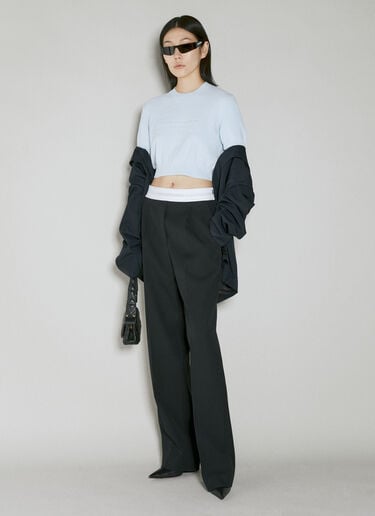 Alexander Wang 플리츠 울 팬츠 블랙 awg0253005