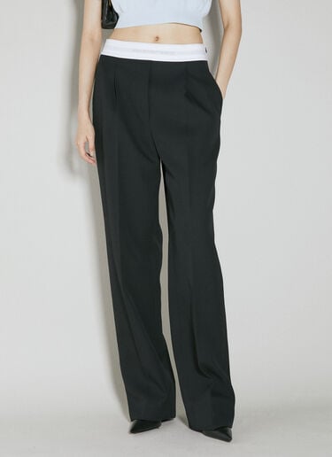 Alexander Wang 플리츠 울 팬츠 블랙 awg0253005