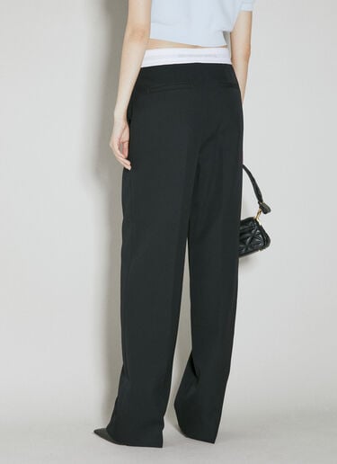 Alexander Wang 플리츠 울 팬츠 블랙 awg0253005