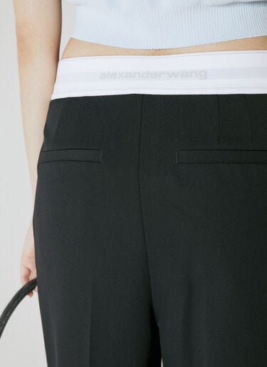 Alexander Wang 플리츠 울 팬츠 블랙 awg0253005
