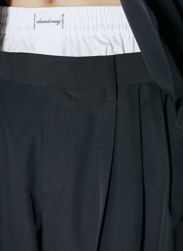 外露裤腰精裁长裤 Alexander Wang 外露裤腰精裁长裤 黑 awg0253060